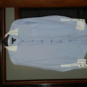 Men's INC button down shirt w skull buttons
